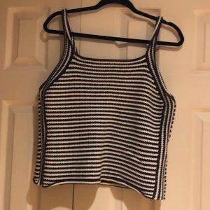 LEVIS KNIT TANK TOP BLACK AND WHITE  SIZE L
